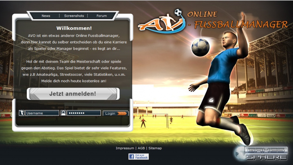 AV - Onlinefussball Manager Screenshot