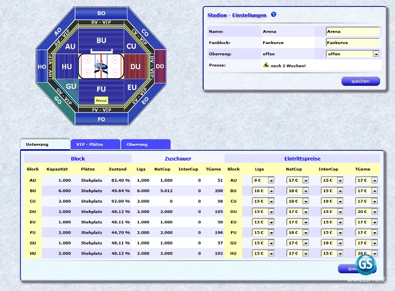 Online Eishockey Manager Screenshot